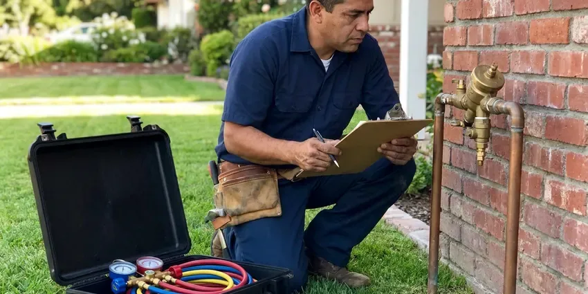 GLN Plumbing technician providing leak detection in Newark