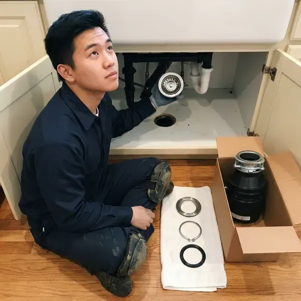 Local garbage disposal installation by GLN Plumbing, Newark, NJ